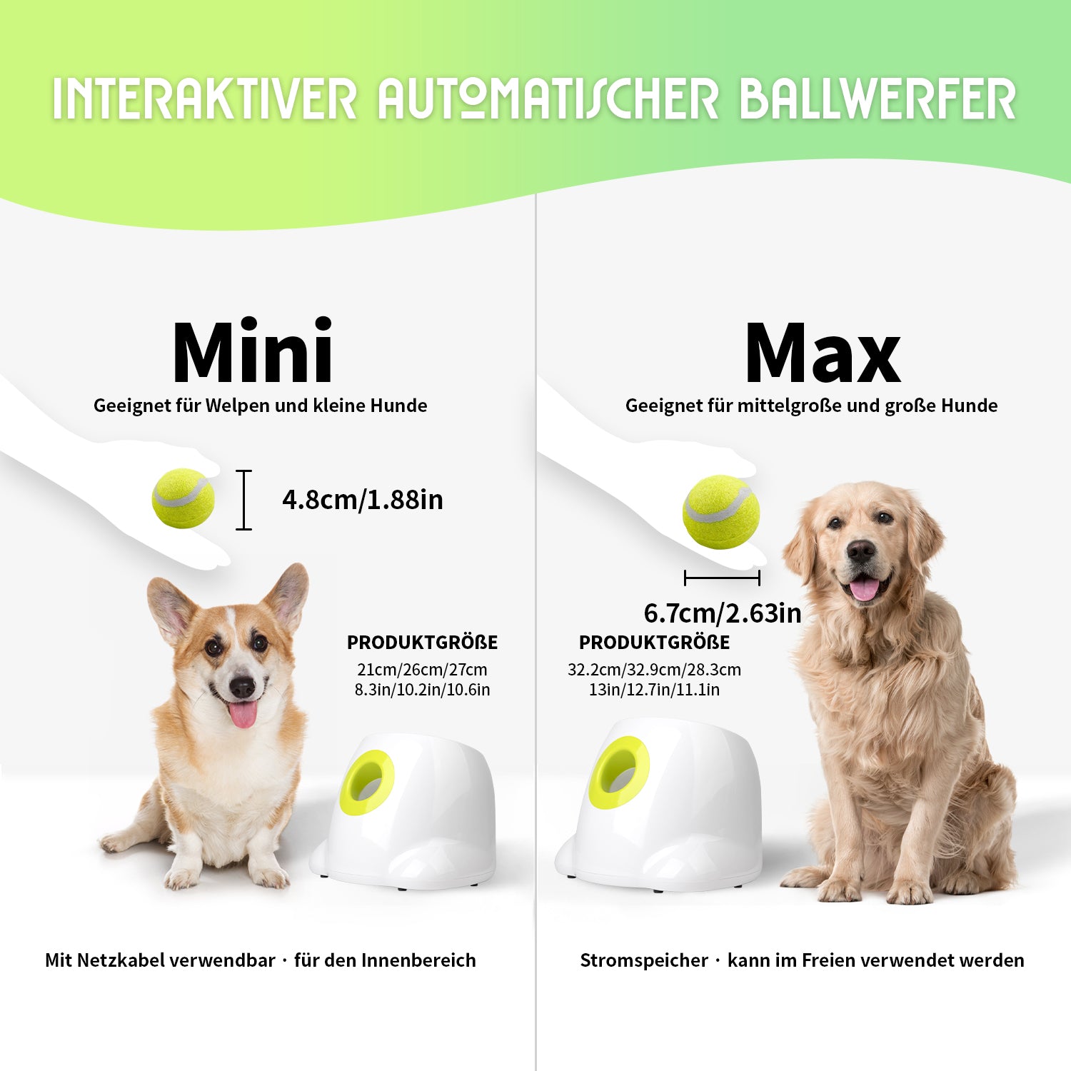 Interaktive Ballwerfer für großen Hund-Maxi ball launcher